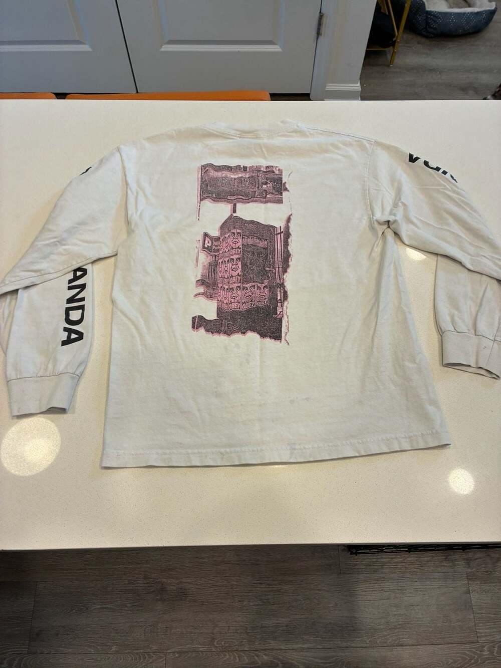 Obey Propaganda Long Sleeve T-Shirt Size M White